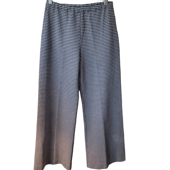 Vintage 70s houndstooth wide leg pants size small - Picture 1 of 9